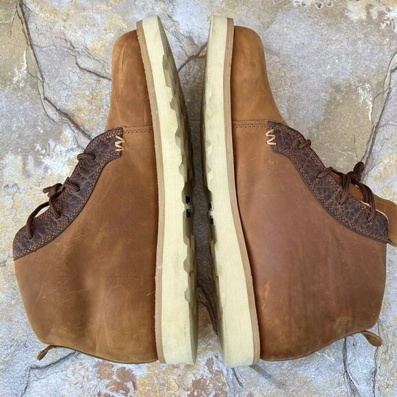 Wrangler Leather Work Boots Men\'s 11 Medium Heritage Wedge kmq0001 Height 4\